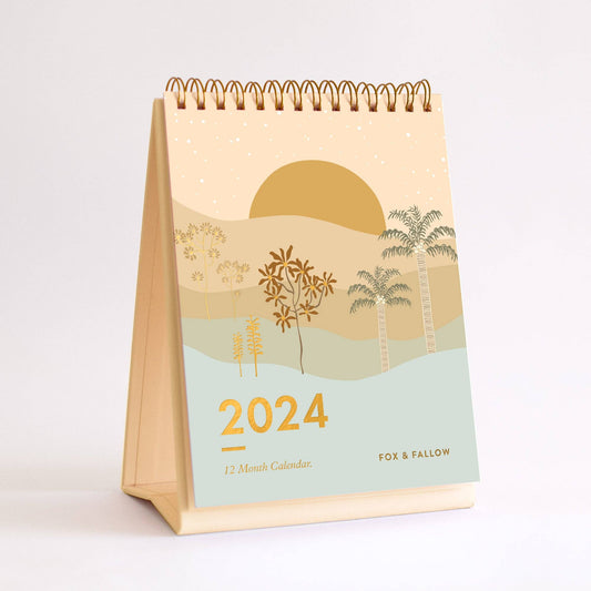 2024 Desert Palms Desk Calendar