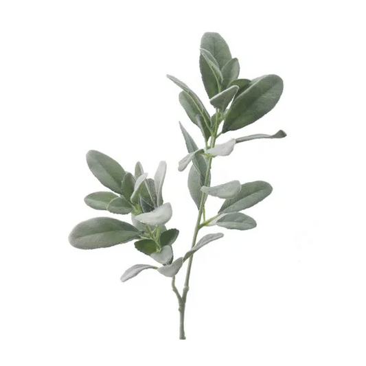 FLOCKED LAMB'S EAR SPRAY 70CM GREEN - Daisy Grace Lifestyle