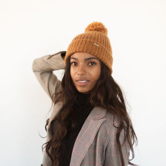 MO POM BEANIE - CINNAMON - Daisy Grace Lifestyle
