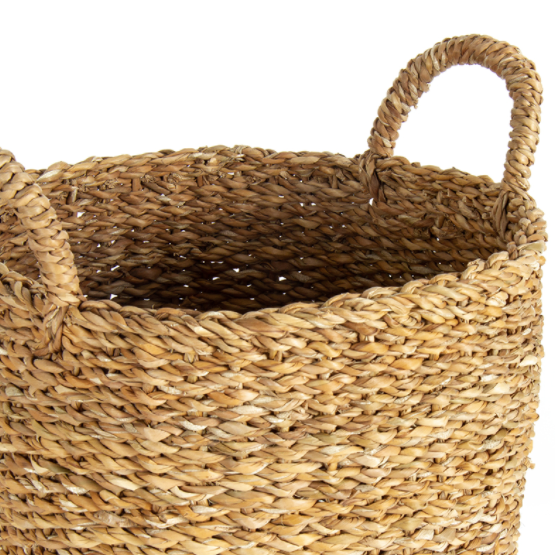 Seagrass Weave Baskets - W/Handles - Daisy Grace Lifestyle