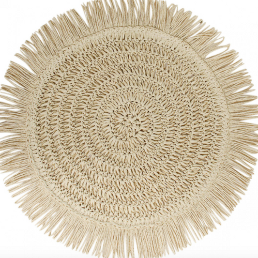 Bleached Fringe Placemat - Daisy Grace Lifestyle