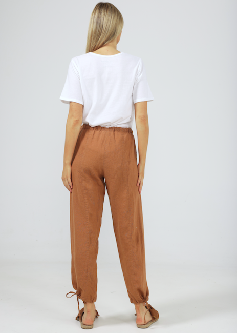 Amazon Pant - Tan Linen - Daisy Grace Lifestyle