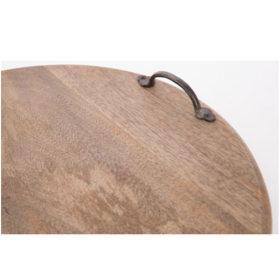 Rounded Mango Wood Serving Board - With Handles - Daisy Grace Lifestyle