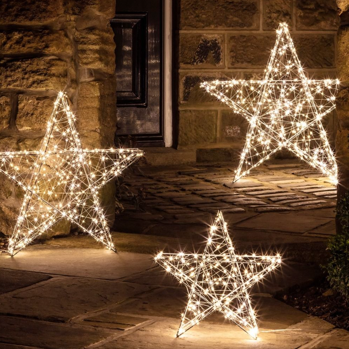 LED Xmas Stars - Different Sizes Available - Daisy Grace Lifestyle