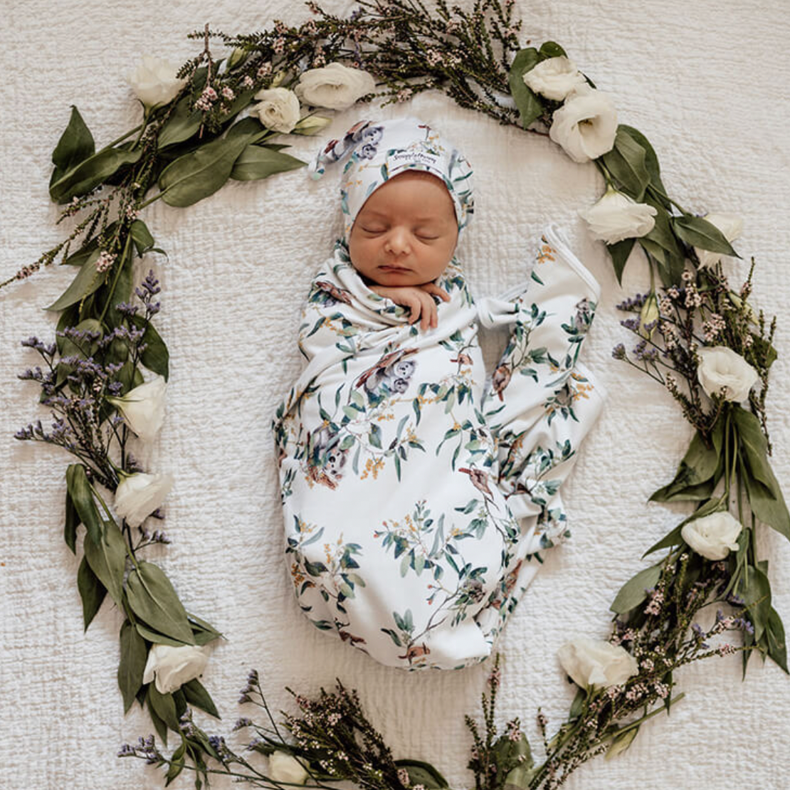 Eucalypt | Baby Jersey Wrap & Beanie Set - Daisy Grace Lifestyle