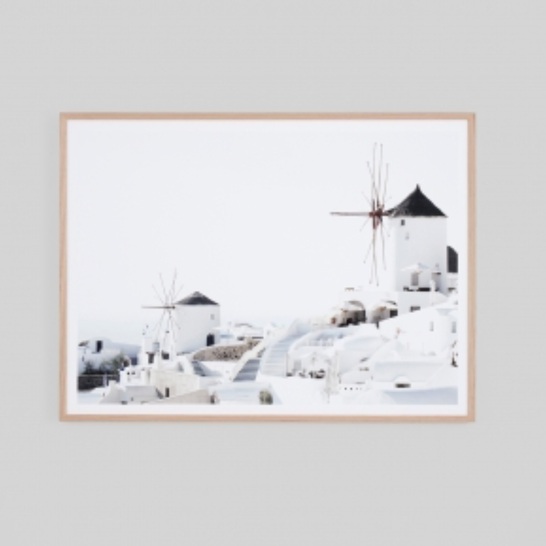 Santorini Windmill Print - Pre Order - Daisy Grace Lifestyle