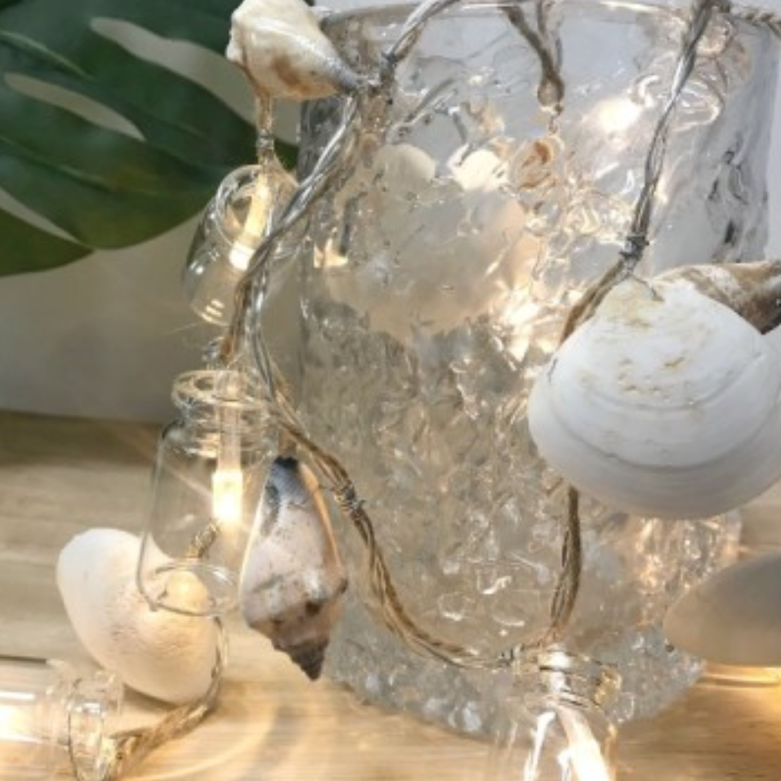 LED Garland w mixed shells - Daisy Grace Lifestyle