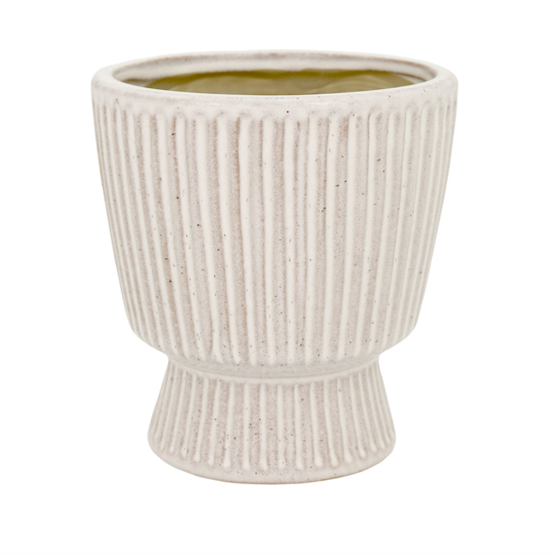 Taylor Ribbed White Planter - Different sizes available - Daisy Grace Lifestyle