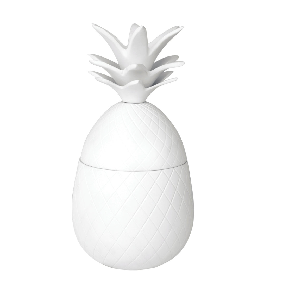 Pineapple White Canister with Lid - Daisy Grace Lifestyle