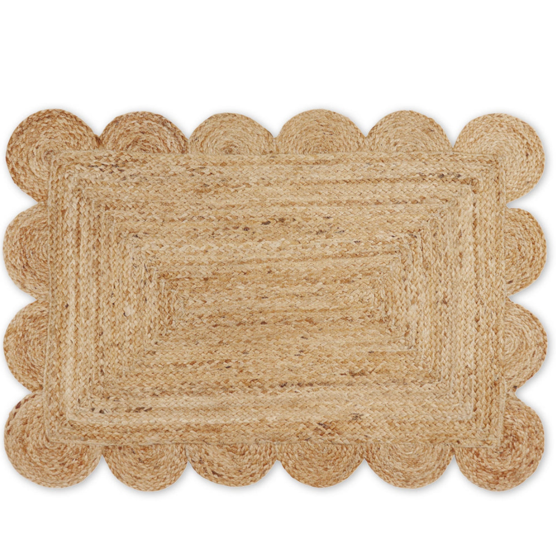 Scallop Jute Mat - Daisy Grace Lifestyle