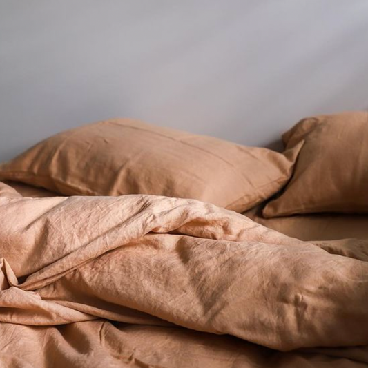 Terracotta 100% French Flax Linen Bedding - Different Sets Available - Daisy Grace Lifestyle