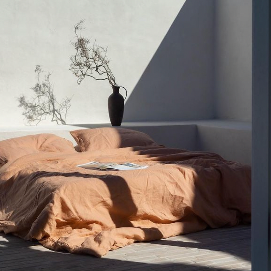 Terracotta 100% French Flax Linen Bedding - Different Sets Available - Daisy Grace Lifestyle