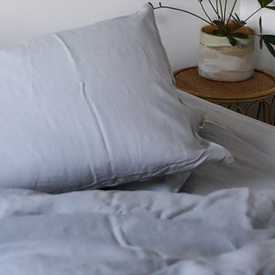 Fog 100% French Flax Linen Bedding - Different Sets Available - Daisy Grace Lifestyle