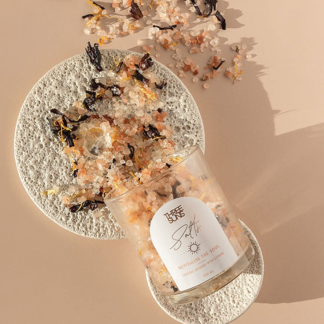 REVITALISE THE SOUL | CITRINE CRYSTAL INFUSED BATH SALTS - Daisy Grace Lifestyle