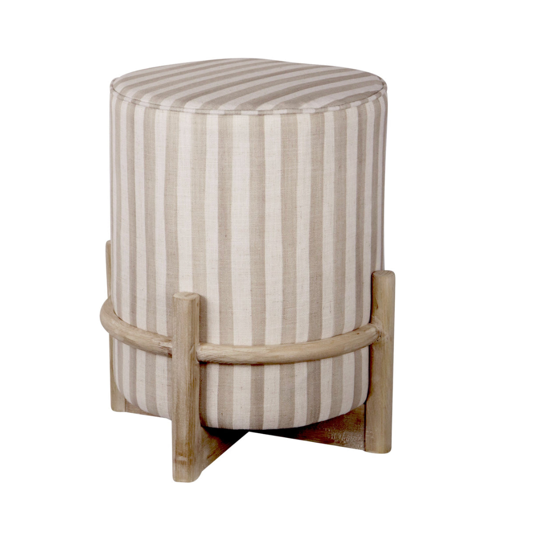 Taylor Natural Stripe Ottoman - Daisy Grace Lifestyle