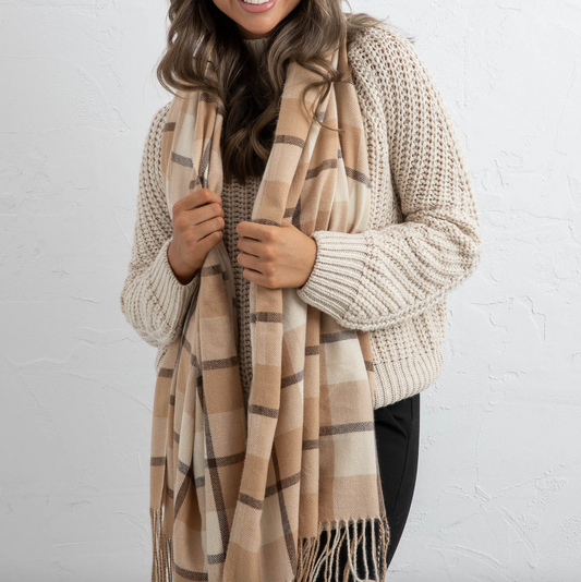 Coventry Scarf - Tan - Daisy Grace Lifestyle