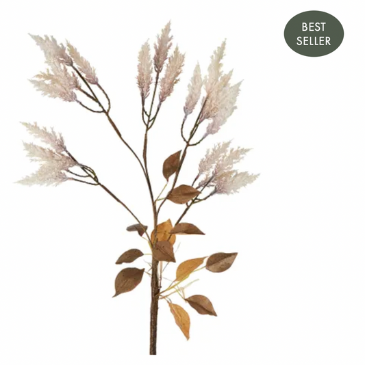 AUTUMN WHEAT BRANCH FROSTED 120CM PINK - Daisy Grace Lifestyle