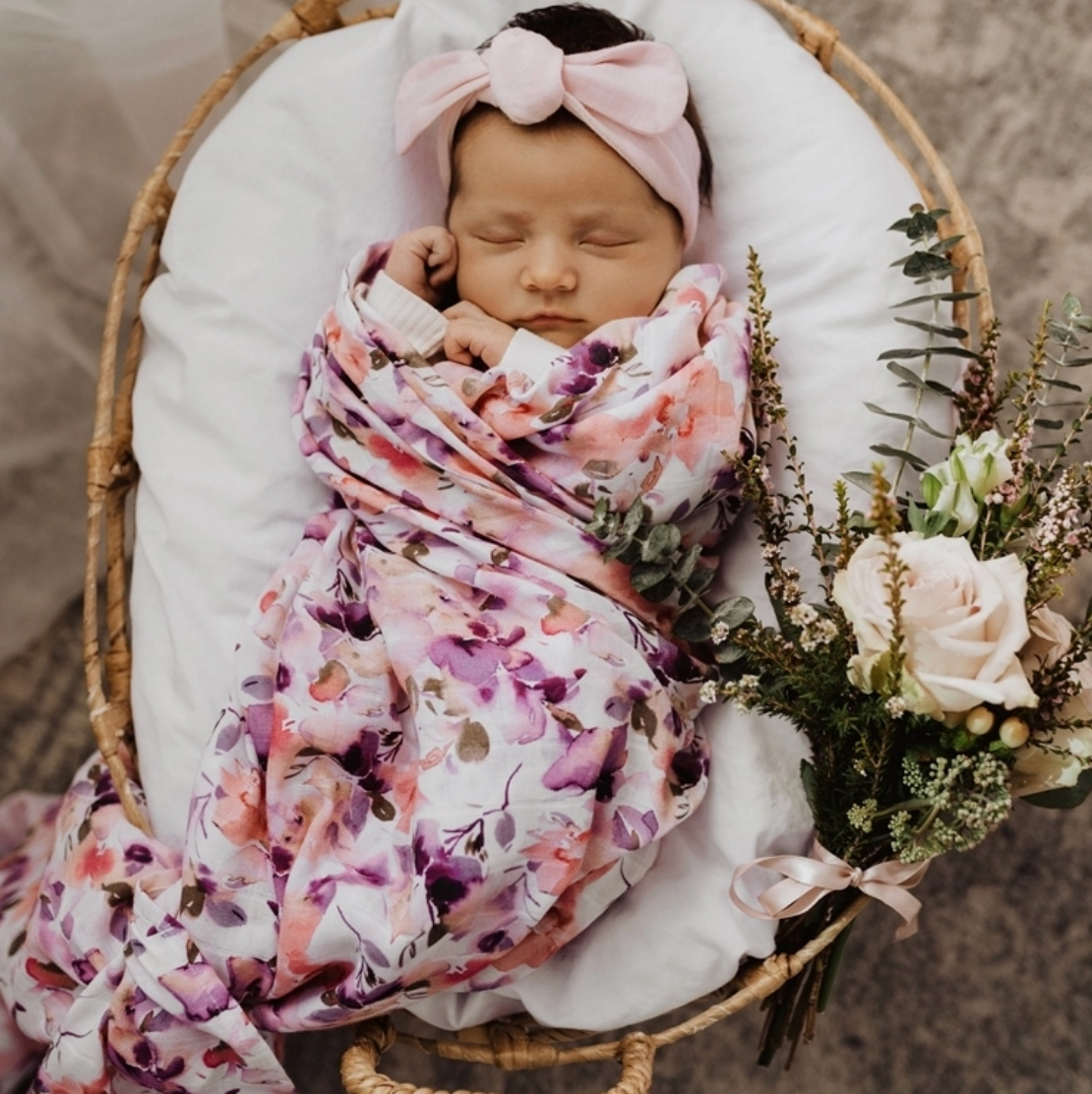 Blushing Beauty | Organic Muslin Wrap - Daisy Grace Lifestyle