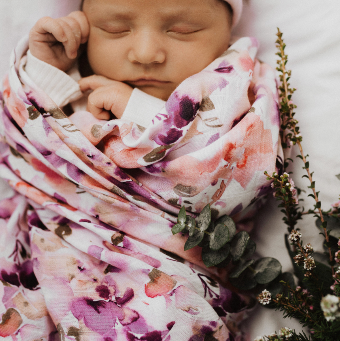 Blushing Beauty | Organic Muslin Wrap - Daisy Grace Lifestyle