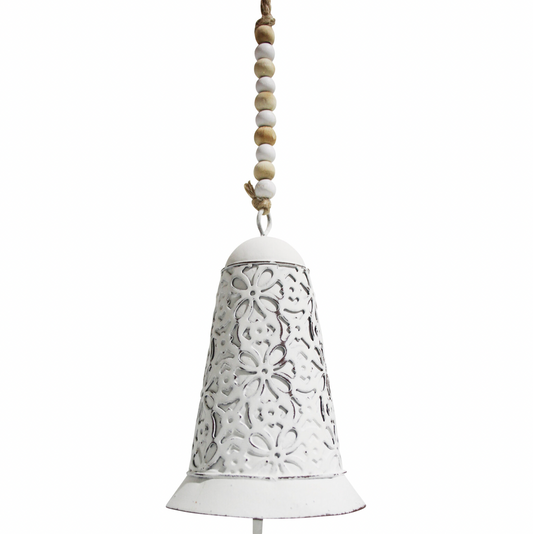 Metal Bell Christmas White - Daisy Grace Lifestyle