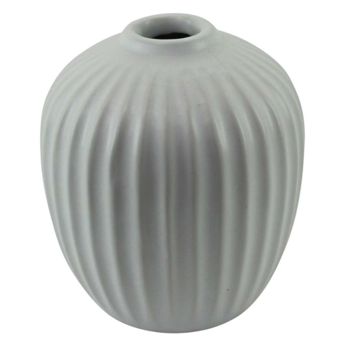 Grooved Bud White Vase - different sizes available - Daisy Grace Lifestyle