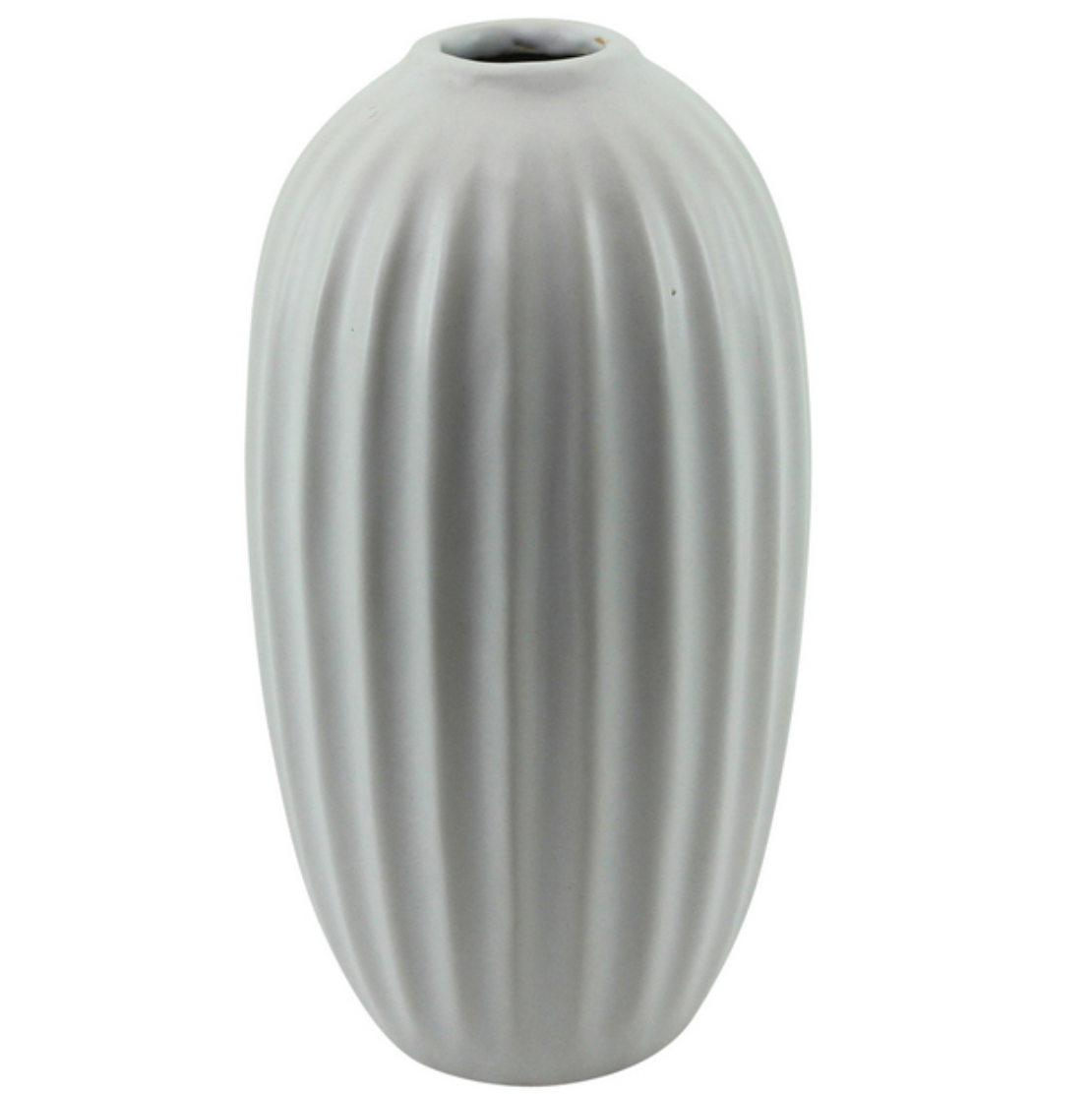 Grooved Bud White Vase - different sizes available - Daisy Grace Lifestyle