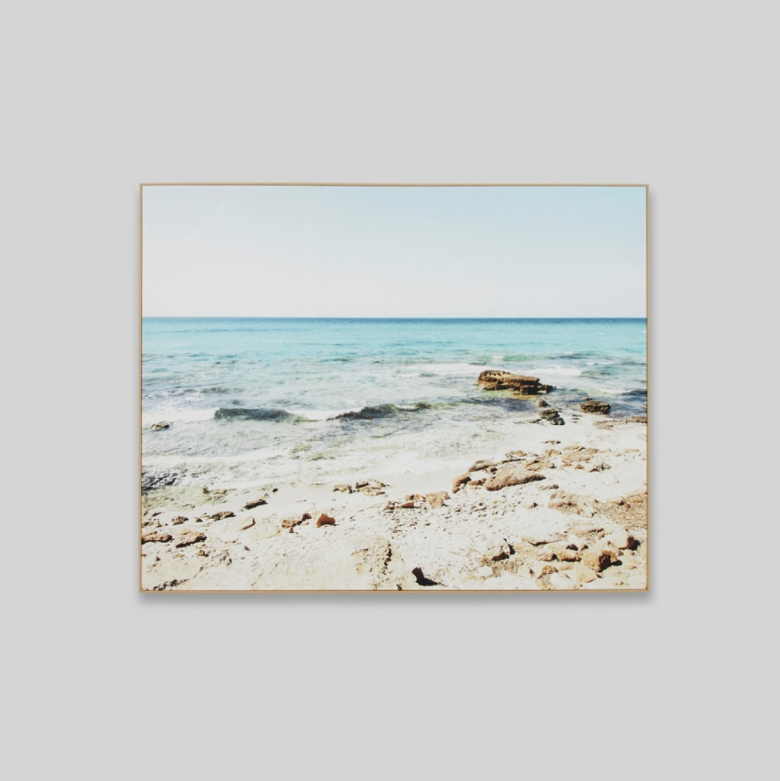 Coastal Rockpools Framed Canvas - Daisy Grace Lifestyle