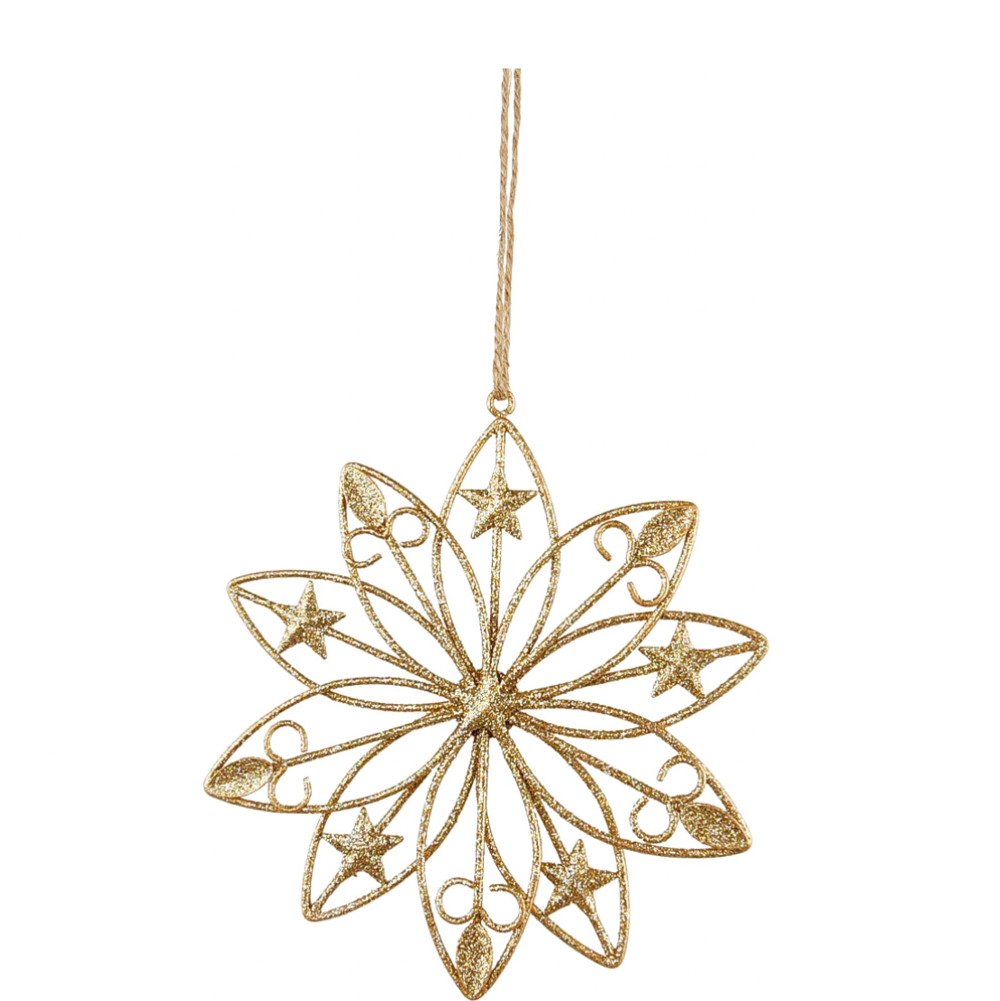 Metal Snowflake with Stars Hanging Decor - Daisy Grace Lifestyle