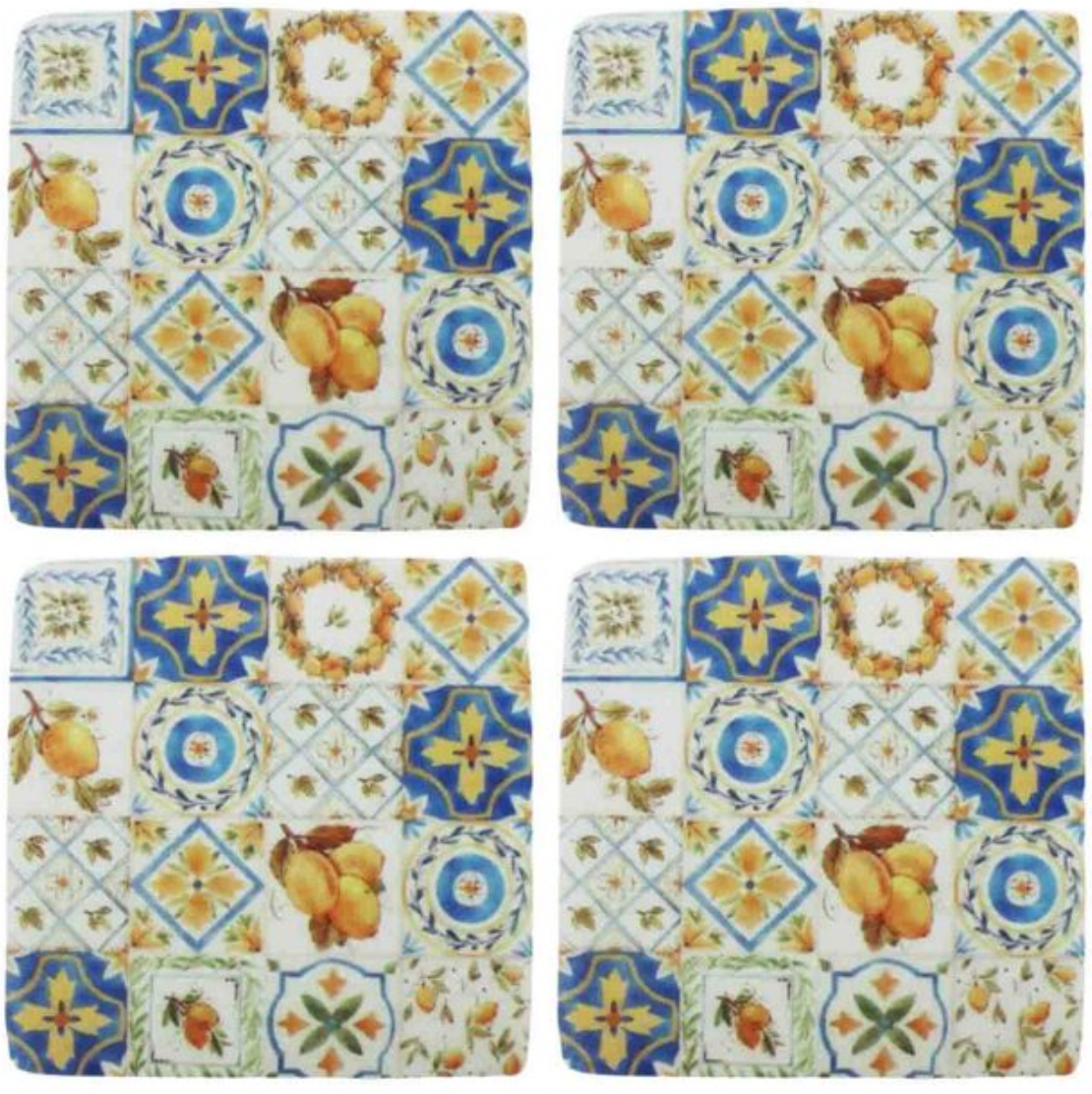 Lemon Tile Coaster Set of 4 - Daisy Grace Lifestyle