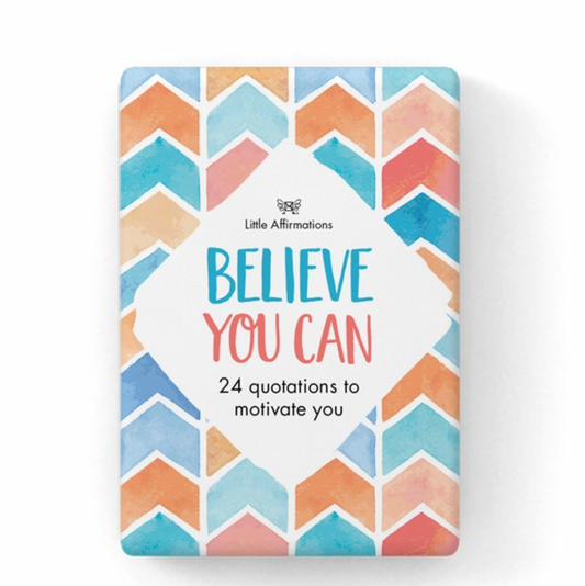 24 Inspirational Affirmation Cards + Stand - Believe You Can - Daisy Grace Lifestyle