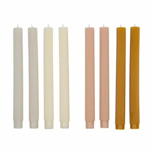 RIBBED S/4 CANDLE - different colours available - Daisy Grace Lifestyle