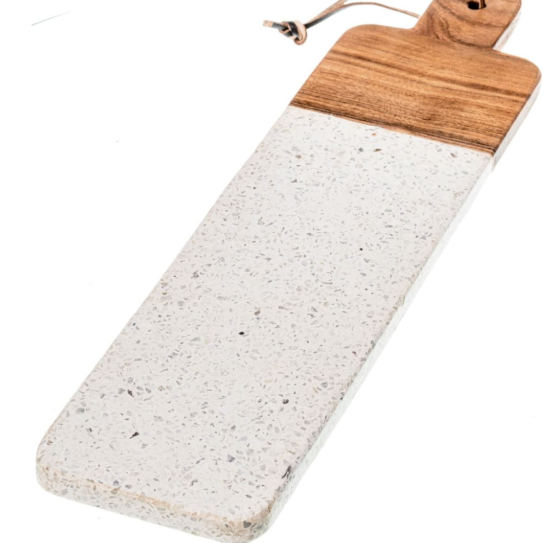 Rectangle Terrazzo & Wood Chopping Board - Natural/White - Daisy Grace Lifestyle