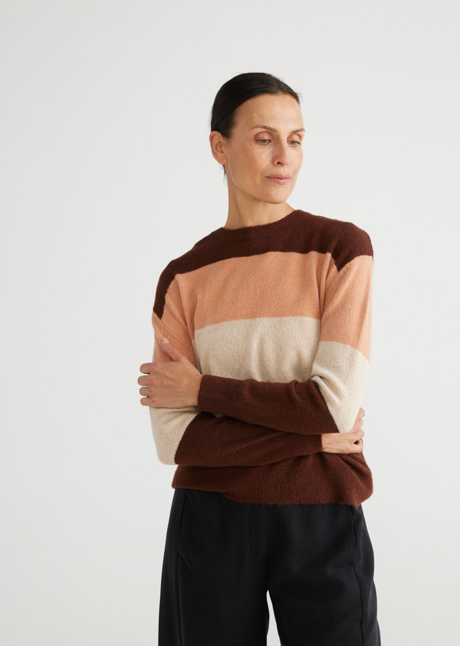 Buckley Knit - Clay + Cocoa + Biscotti - Daisy Grace Lifestyle
