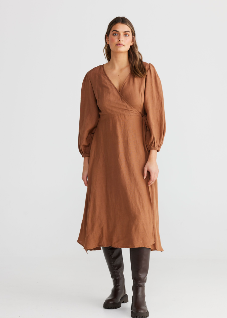 AMOR WRAP DRESS - Terracotta - Daisy Grace Lifestyle