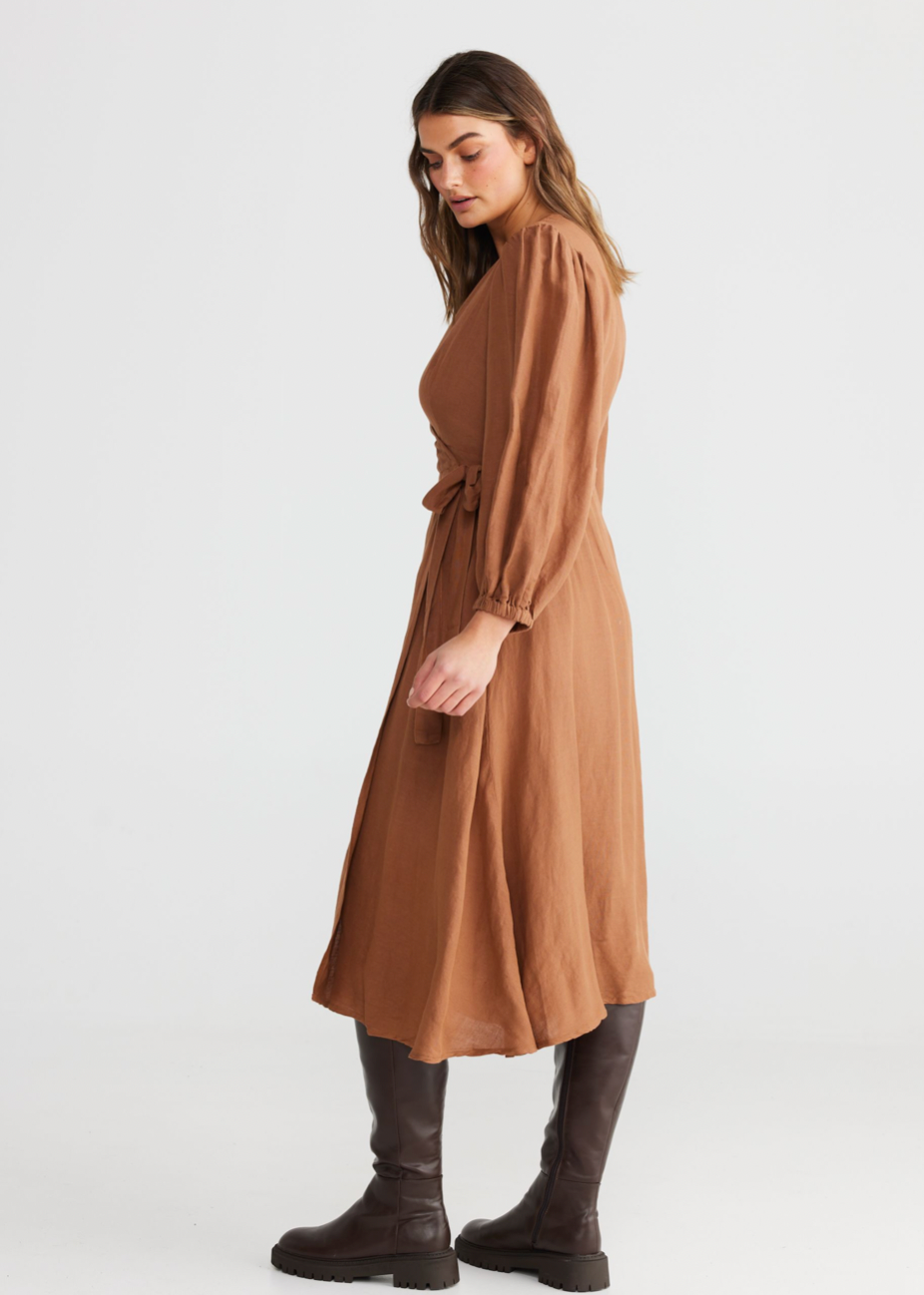 AMOR WRAP DRESS - Terracotta - Daisy Grace Lifestyle