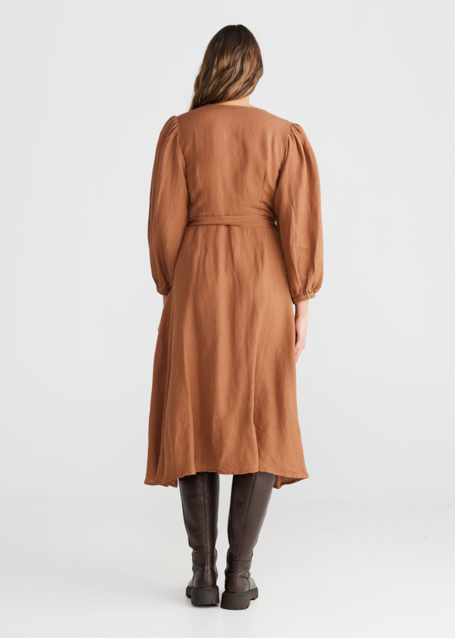 AMOR WRAP DRESS - Terracotta - Daisy Grace Lifestyle