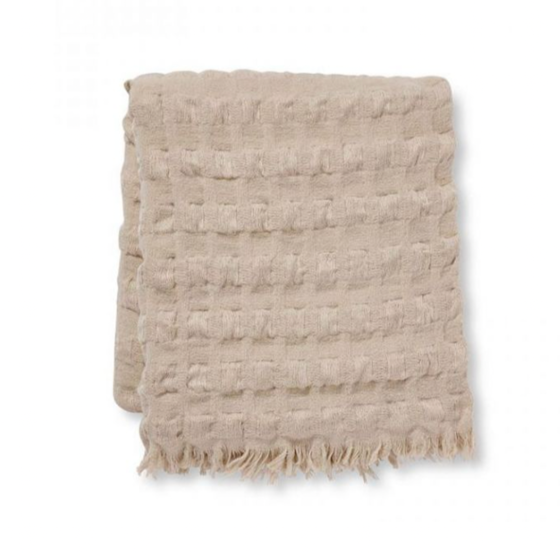 Blake Waffle Oatmeal Throw - Daisy Grace Lifestyle