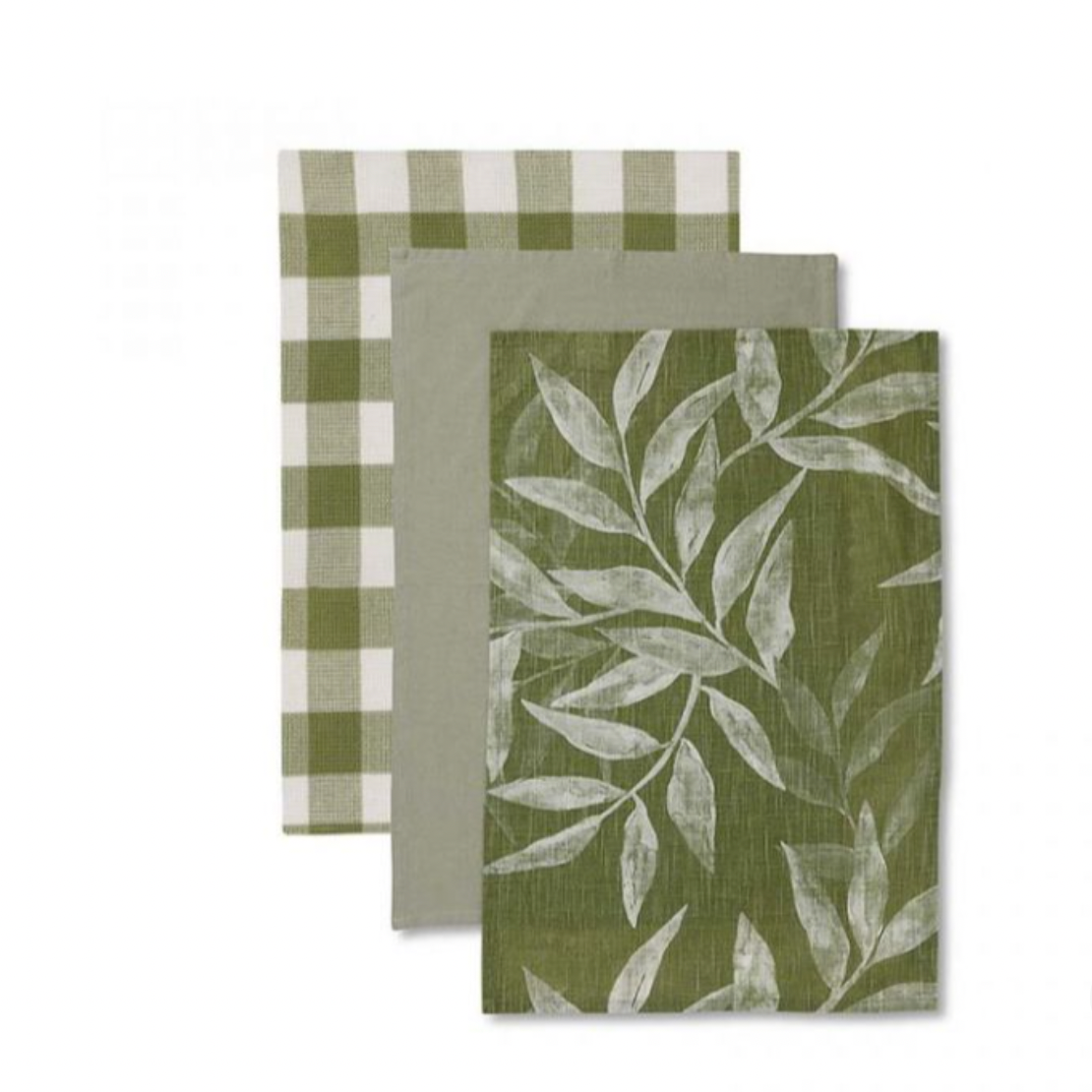 Woodlands Green Teatowel - Pack of 3 - Daisy Grace Lifestyle