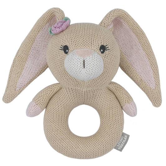 Amelia the Bunny Knitted Rattle